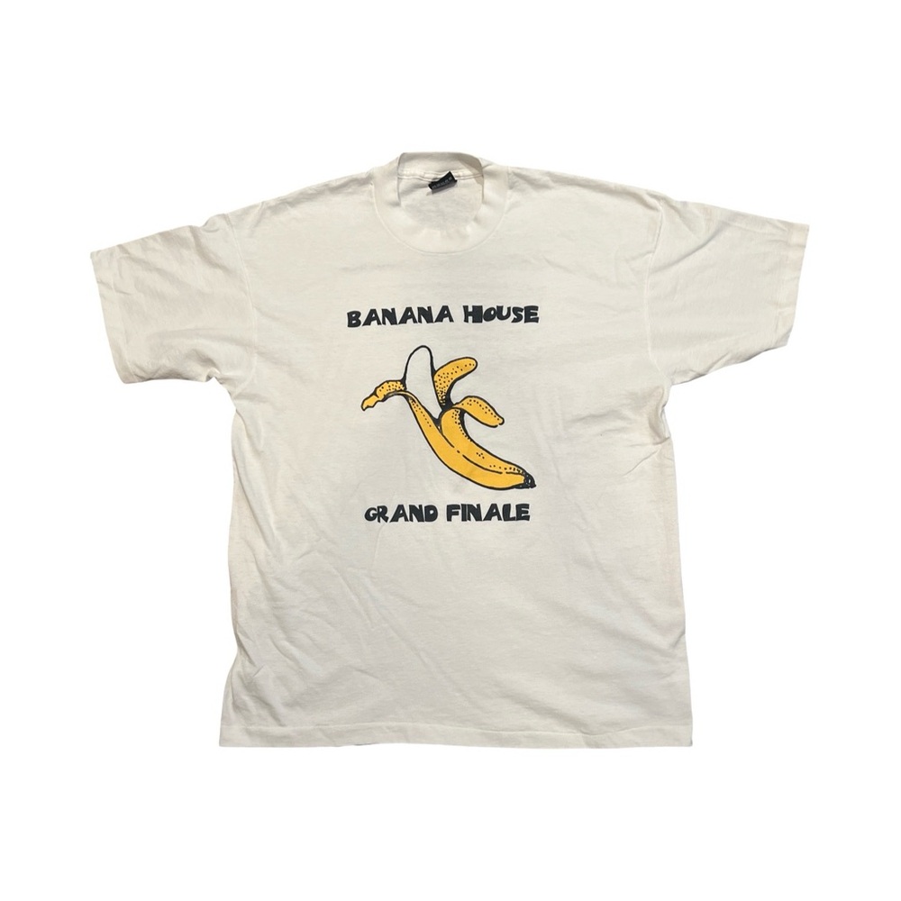 VTG XL Purdue Boilermakers Banana House White Tee Size XL